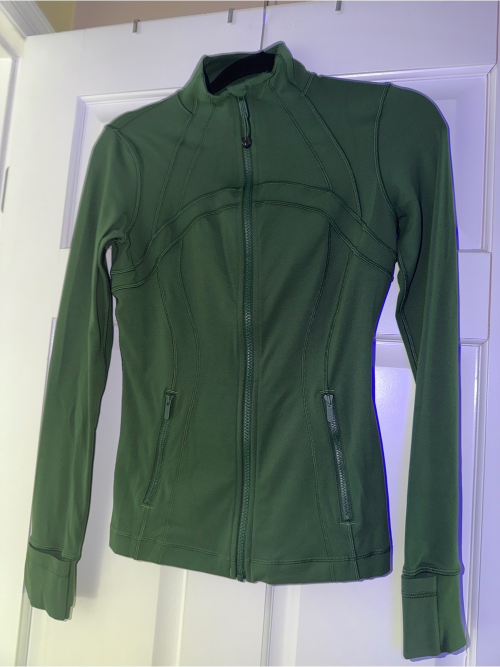 Lululemon Define Nulu Track Zip Jacket Full Length Ivy Grove Green 6 New